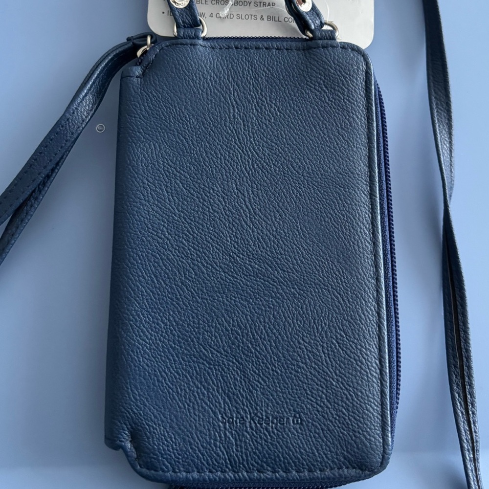 Blue Phone Crossbody Wallet